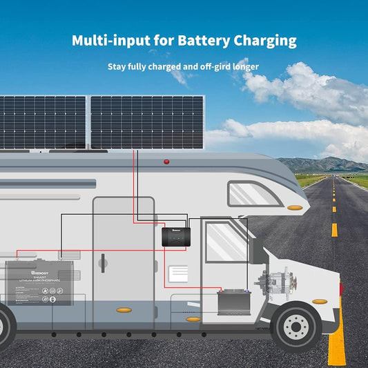Renogy DC to DC 50A On-Board Charger with MPPT, for Gel, AGM, and Lithium Batteries, Using Multi-Stage Charging, Capable for Solar Panel and Alternator