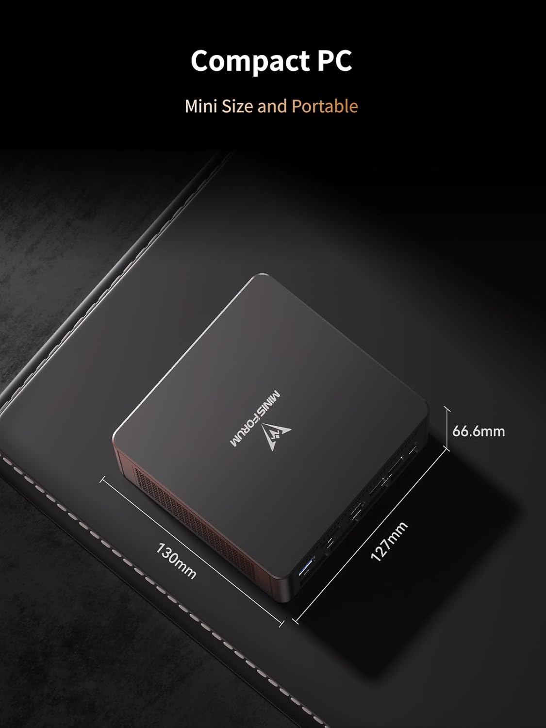 MINISFORUM UM760 Slim Mini PC AMD Ryzen 5 7640HS(6C/12T, up to 4.3GHz) 16GB RAM 1TB SSD Micro Computer, HDMI(4K), DP(4K),USB4(8K) Triple Video Output, AMD Radeon 760M Graphics 2.5G LAN Small PC