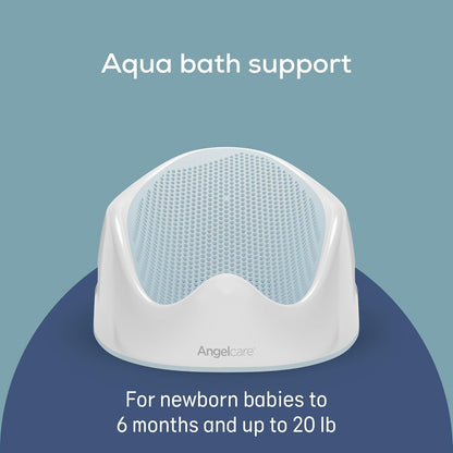 Angelcare Baby Bath Support, Aqua, Birth to 6 Months, Made in Canada