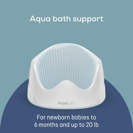 Angelcare Baby Bath Support, Aqua, Birth to 6 Months, Made in Canada