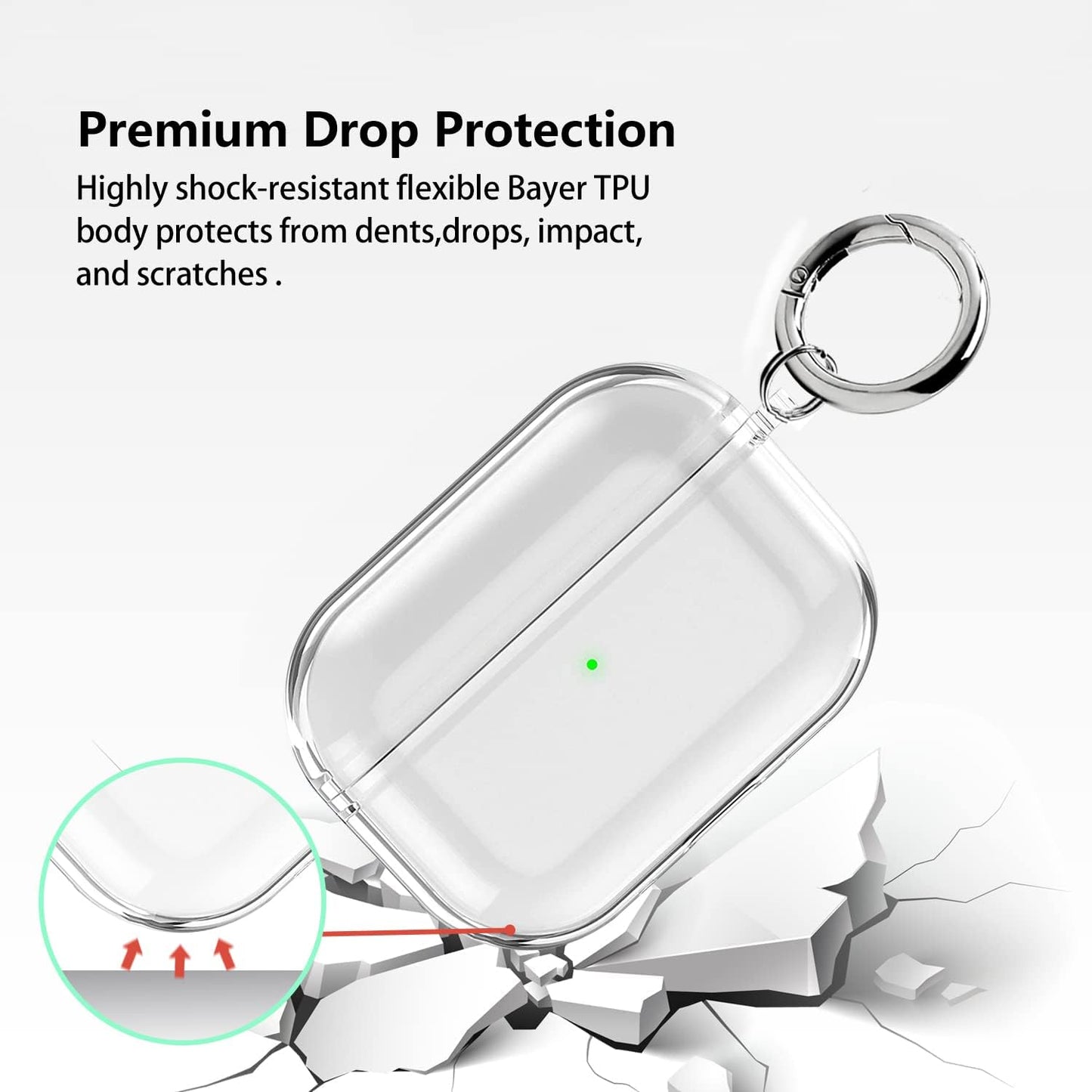 Aircawin for Airpods 4 Case Cover,Shockproof Case for Airpods 4th Generation Case Cover 2024,Premium Silicon Case with Keychain and Cleaing Pen for Airpods 4 Gen, Wireless Earphone Accessories-Blue