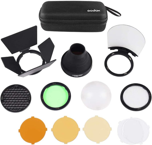 Godox AK-R1 Pocket Flash Light Accessories Kit for V1 Series and AD200 Pro - Compatible With Round Flash Head