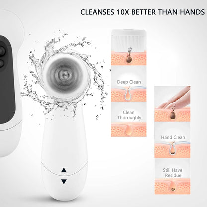 CNAIER 5 in 1 Advanced Cleansing System with Facial Brush for Exfoliating and Microdermabrasion
