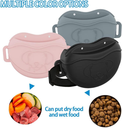 TUCANA Silicone Dog Treat Pouch for Pet Training – Upgraded 4 Strong Magnets Enhanced Magnetic Closure, Ease of Cleaning, Come with Adjustable Wasit Belt and Effective Dog Clicker