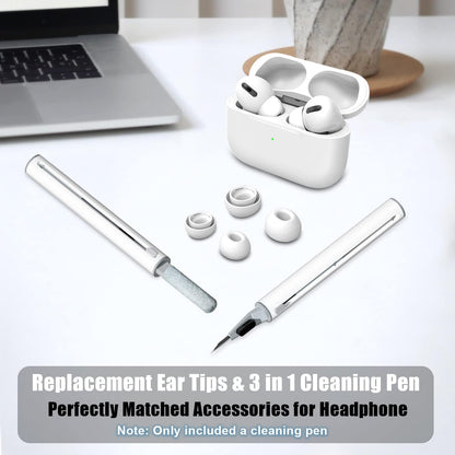 YUWAKAYI [3 Pairs] Replacement Ear Tips for AirPods Pro & Pro 2nd Gen with Noise Reduction Holes, Silicone Ear Tips with Portable Storage Box & Fit in Charging Case (S/M/L)