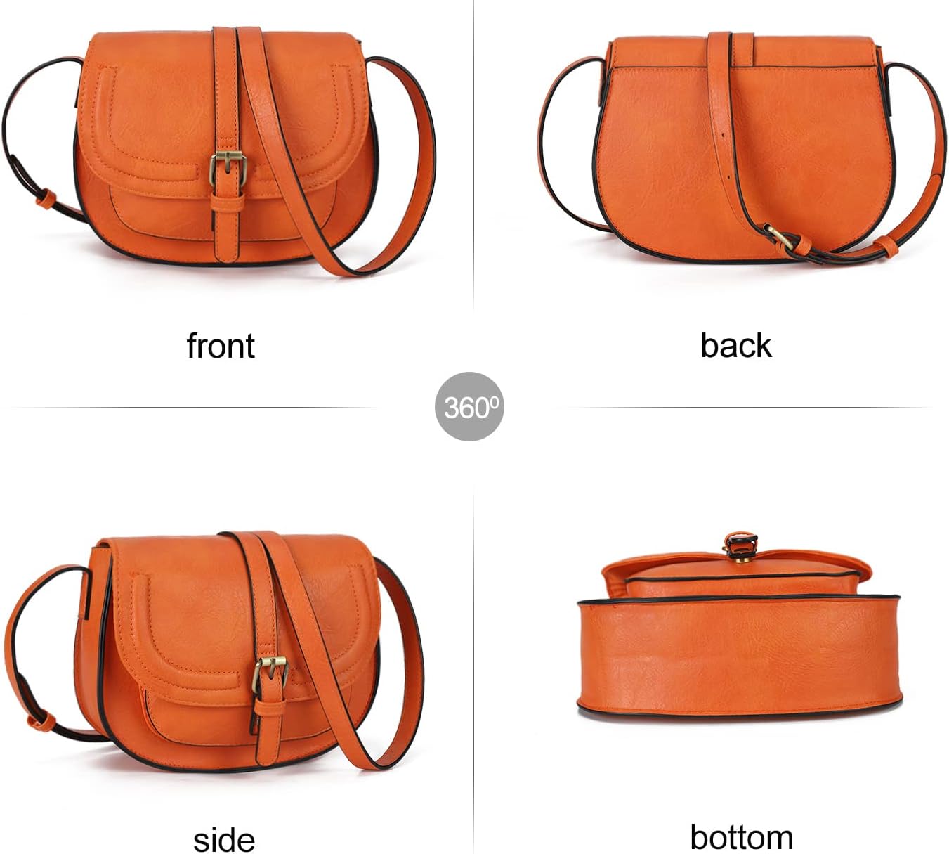 Crossbody Bags for Women Small Over the Shoulder Saddle Purses and Boho Cross body Handbags,Vegan Leather