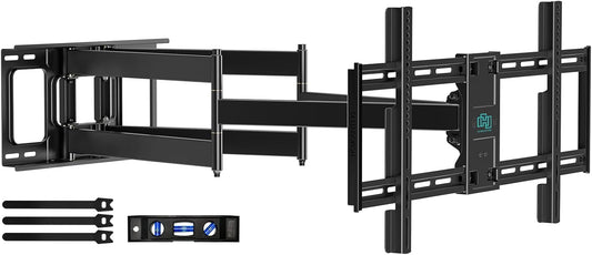 HCMOUNTING 40.9" Dual Articulating Long Arm TV Wall Mount for 42-90 inch TV, Heavy Duty Full Motion Swivel & Tilt & Extension Wall Mount TV Bracket, Holds up to 179 lbs, Max Vesa 800x400mm