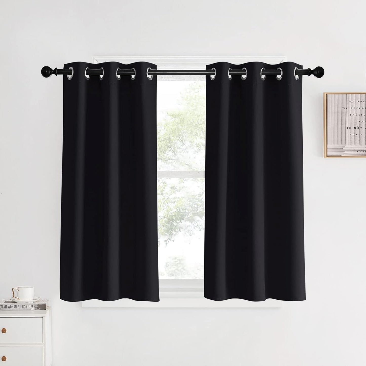 NICETOWN Blackout Curtains 2 Panels for Bedroom- Thermal Insulated Grommet Blackout Curtains 63 Inches Long for Living Room/Kitchen Rideaux occultants (2 Panels, W42 x L63 -Inch,Grey)