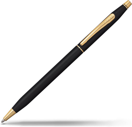 Cross Classic Century Classic Black Ballpoint Pen with 23 Karat Gold Plated Appointments (2502)