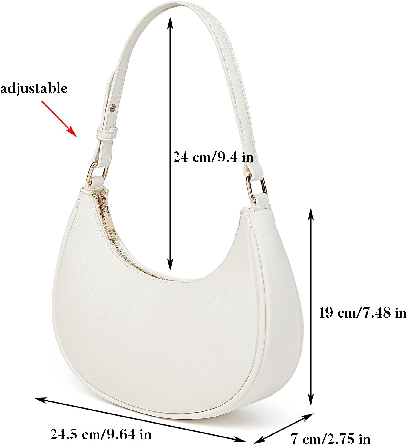Barabum Retro Classic Clutch Shoulder Tote HandBag with Zipper Closure for Women