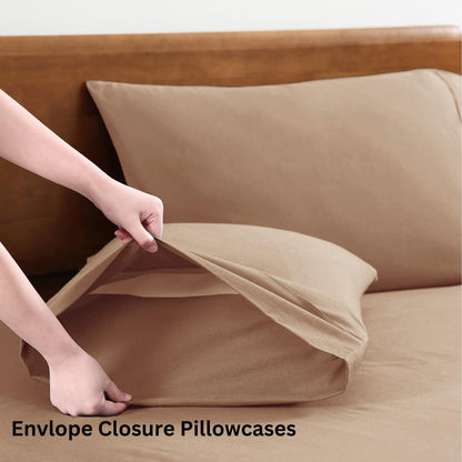 Lane Linen 100% Organic Cotton Queen Sheet Set, 4-Piece Percale Bed Sheets for Queen Bed - Soft, Breathable, Hypoallergenic, Deep Pocket Fits Mattress Up to 15" Deep, Hotel Quality Sheets - White