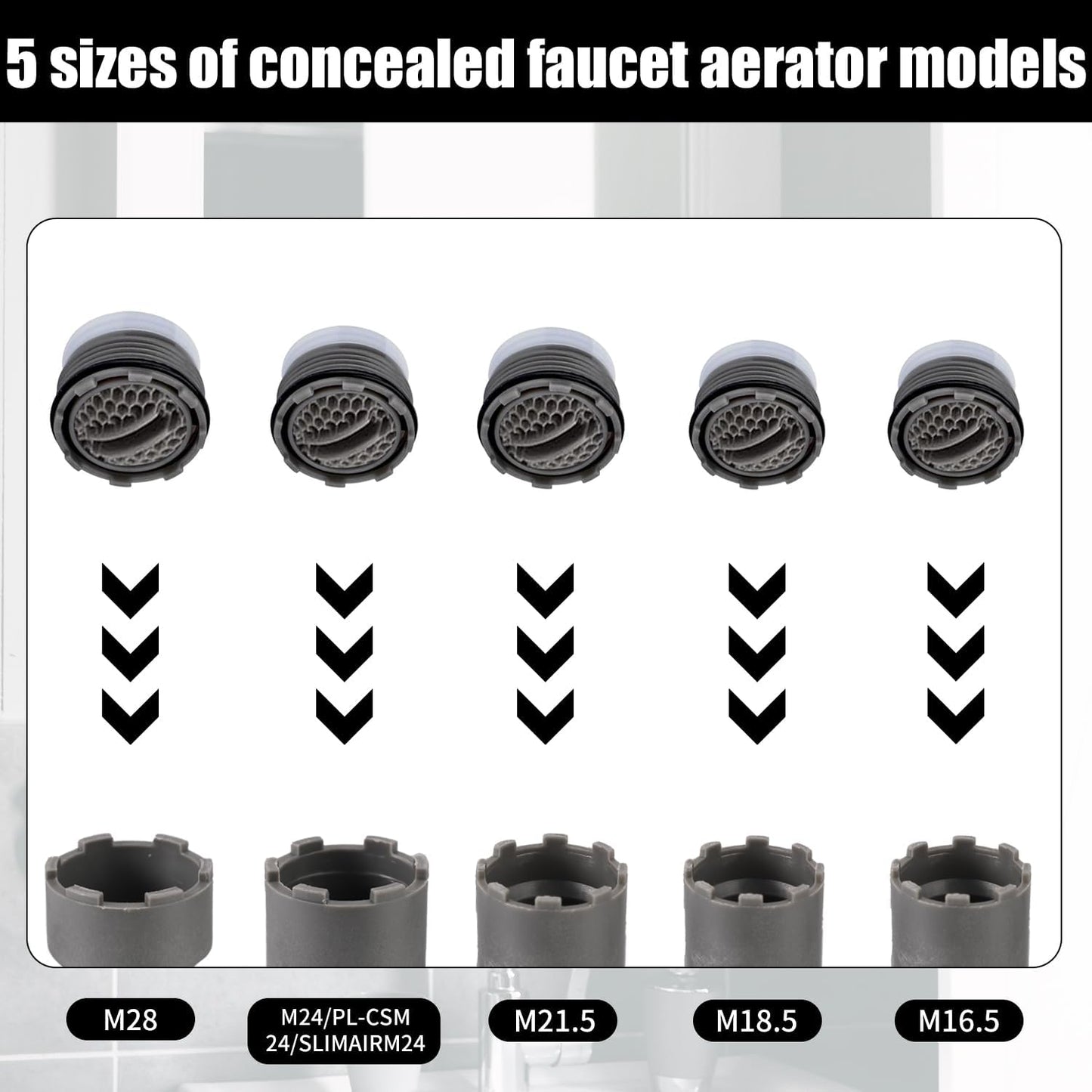 10-in-1 Faucet Aerator Removal Tool, Plastic Sink Kitchen Bathroom Tap Aerator Key Removal Wrench Tool for Home Faucets and Plumbing Repair