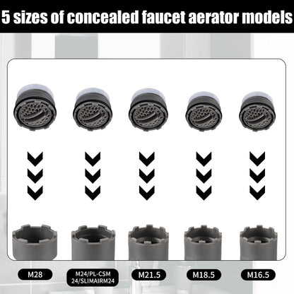 10-in-1 Faucet Aerator Removal Tool, Plastic Sink Kitchen Bathroom Tap Aerator Key Removal Wrench Tool for Home Faucets and Plumbing Repair
