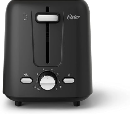 2-Slice Toaster with Custom Bagel Setting and Extra-Wide Slots – 7 Shade Controls, Removable Crumb Tray, Sleek Black Design - PuriLite