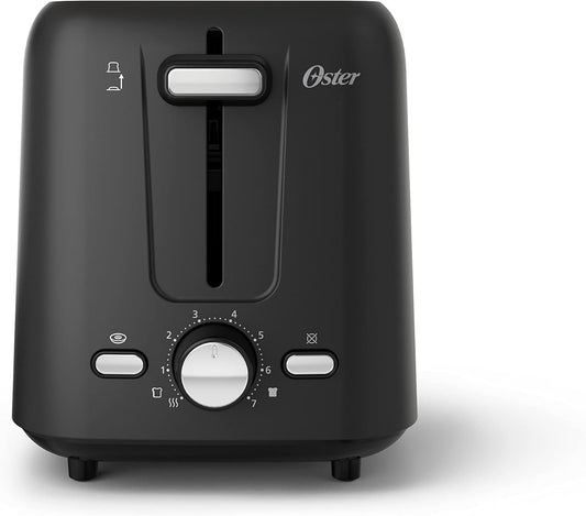 2-Slice Toaster with Custom Bagel Setting and Extra-Wide Slots – 7 Shade Controls, Removable Crumb Tray, Sleek Black Design - PuriLite