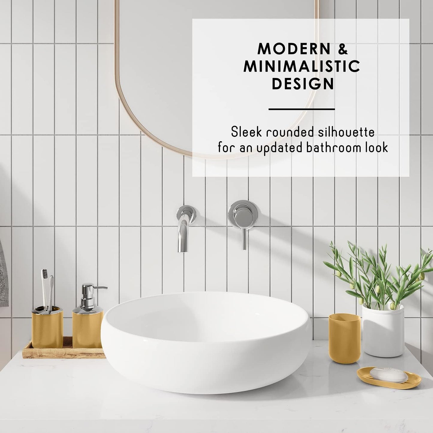 Clara Clark Bathroom Set - Gray Bathroom Accessories Set, Bathroom Sets with Shower Curtain and Rugs, 23PC Shower Curtain Set with Liner, Soap Dispenser, Soap Dish, Toilet Brush Holder, and Trash Can