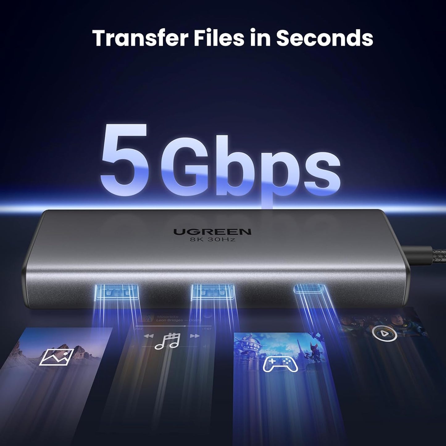 UGREEN Revodok USB C Docking Station Dual 4K@60Hz HDMI, 6-in-1 USB C Hub Dual Monitor with 4K@60Hz HDMI, PD Charging, USB C and 2 USB A 3.0 Data Port for HP, ASUS, ThinkPad and More