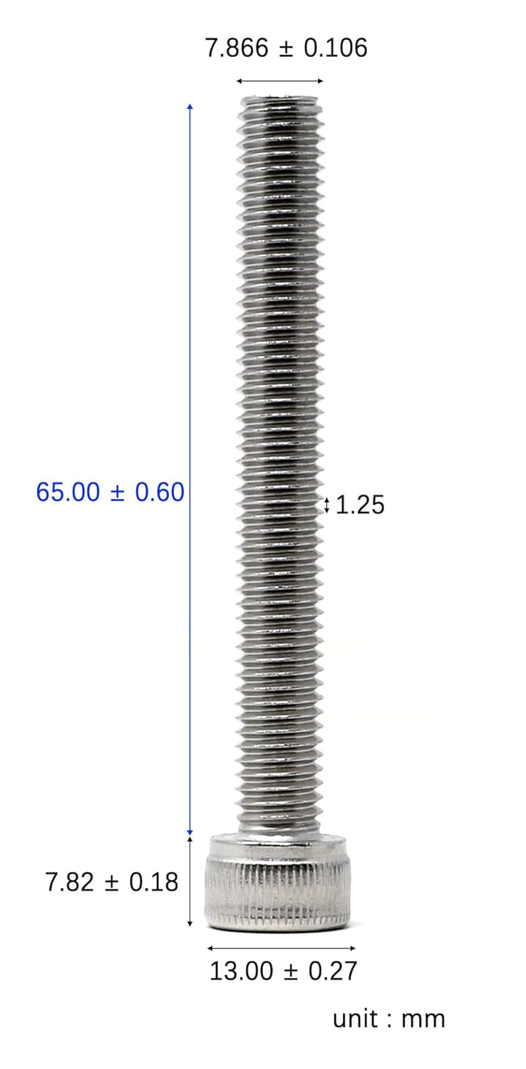iexcell 25 Pcs M6 x 20mm Thread Pitch 1 mm Stainless Steel 304 Hex Socket Head Cap Screws Bolts Kit
