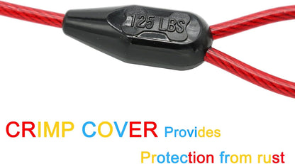 Petest 25ft Reflective Tie-Out Cable for Small Dogs Up to 35 Pounds