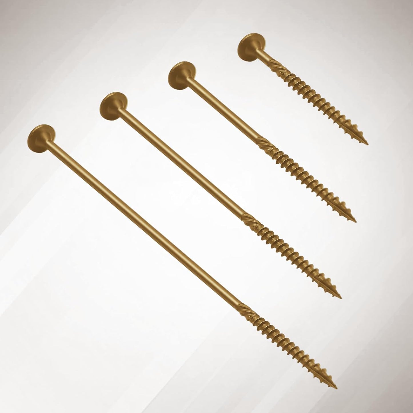 6 Inch Deck Screws 50Pcs, Structural Wood Screws, Rust Resistant Timber Screws for Timber/Log/Landscaping Wood, with T30 Star Bit (#14 x 6 Yellow)