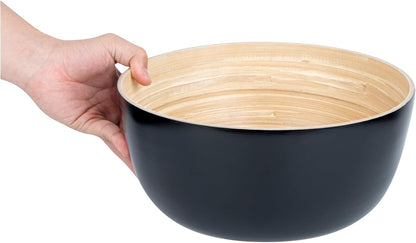 Restaurantware-Bambuddha 51 Ounce Extra Large Salad Bowl, 1 Heavy-Duty Round Salad Bowl - Sustainable, Reusable, Blue Bamboo Serving Dish, for Serving Salads, Fruits, and Appetizers