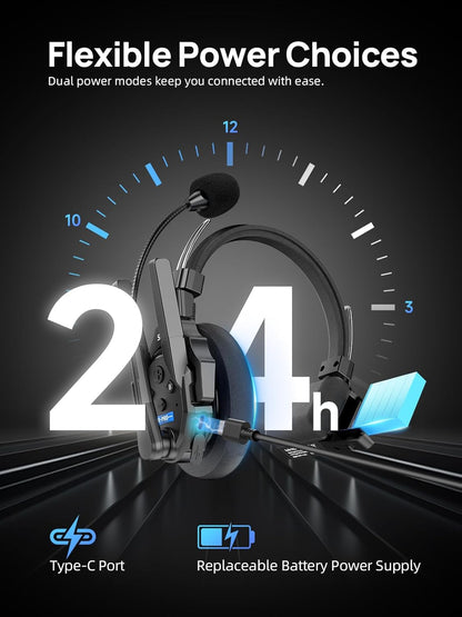 SYNCO XTALK XPRO2 Wireless Intercom Headset System, 2 Person 2.4GHz Wireless Communication Headset Full Duplex 500m/1640ft 24H with Noise Reduction 3.5mm Monitoring for Film Production Teamwork