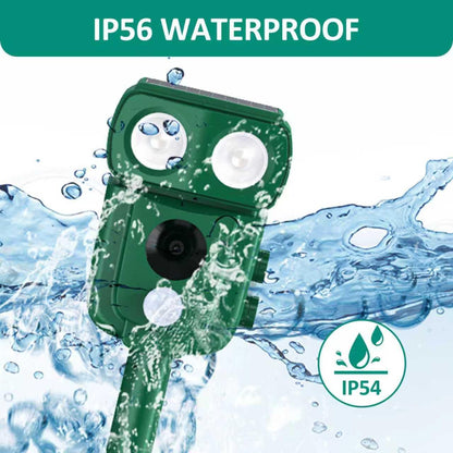 Cusbus Ultrasonic Animal Repellent Outdoor, Waterproof, Solar Power, Green