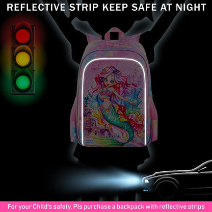 3pcs Backpack for Boys and Girls, 16” Kids Kindergarten Bookbag with Lunch Box, Cute Elementary Backpacks for Boy Girl