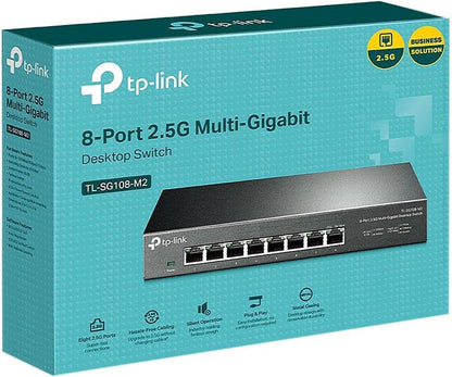 TP-Link TL-SX1008 | 8 Port 10G/Multi-Gig Unmanaged Ethernet Switch | Desktop/Rackmount | Plug & Play | Sturdy Metal Casing | Limited Lifetime Protection | Speed Auto-Negotiation