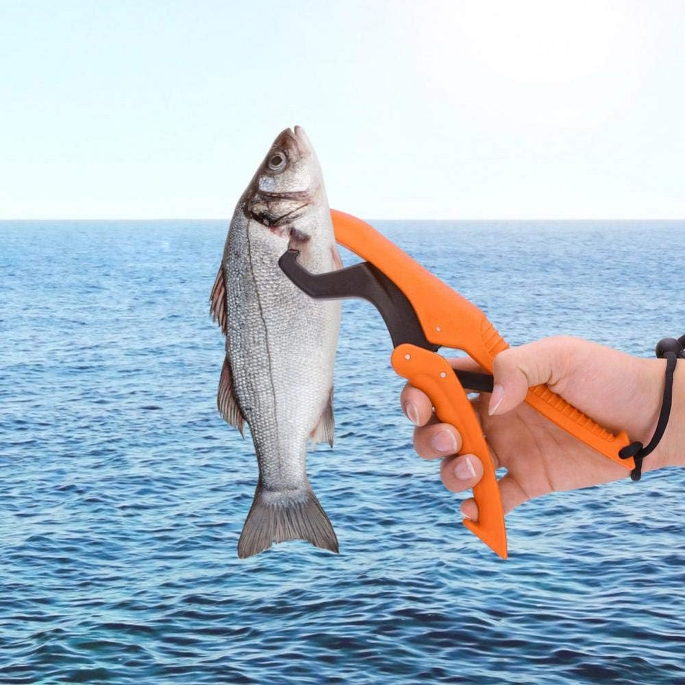 ABS Plastic Floating Fish Grip Zinc Alloy Fish Lip Gripper with Wrist Strip for Catching Fish No Hurt Auxiliary