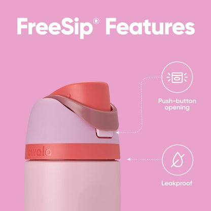 Owala Kids FreeSip Insulated Stainless Steel Water Bottle with Straw, BPA-Free Sports Water Bottle, Great for Travel, 16 oz, Celestial Sphere