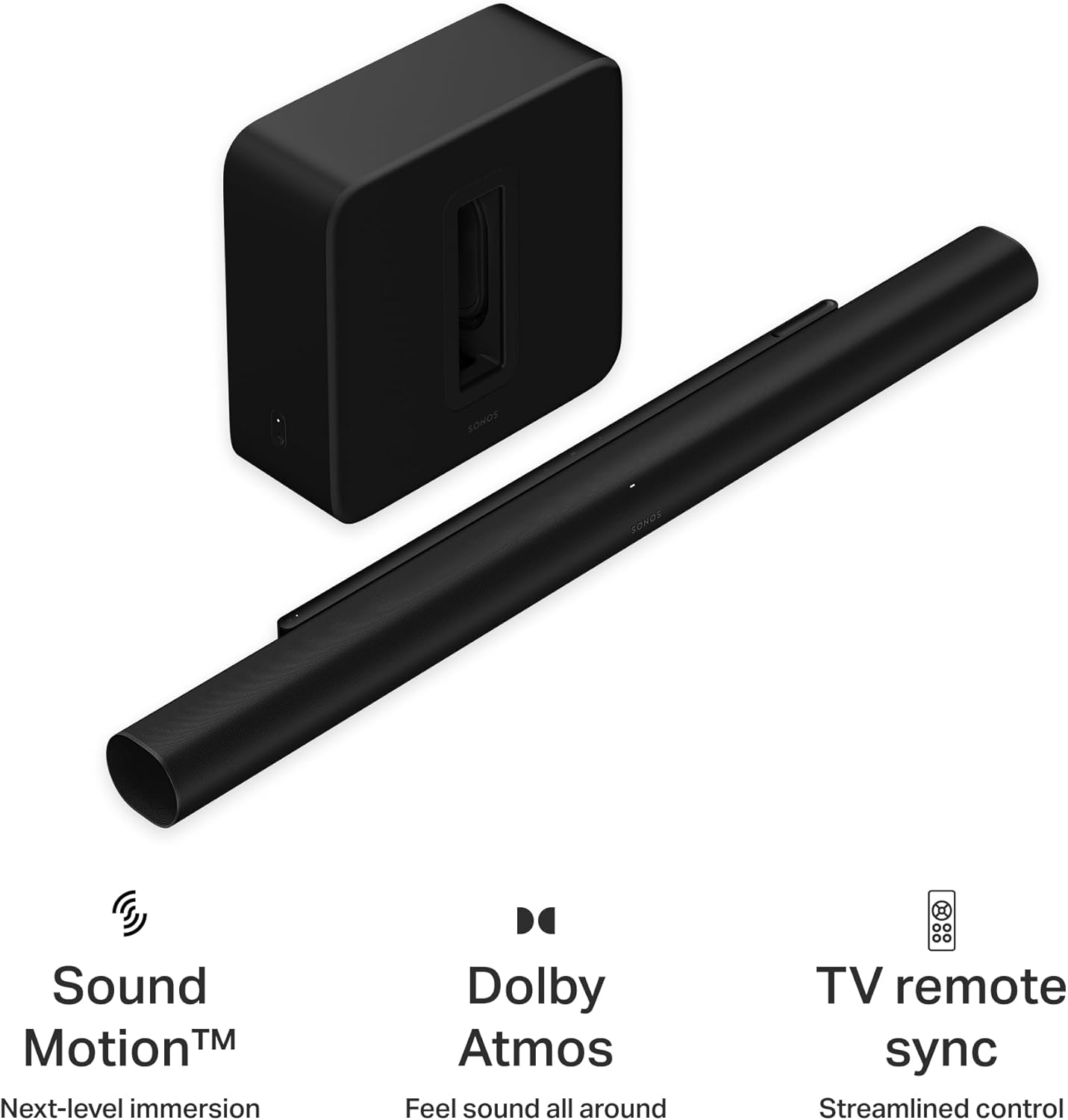 Arc Ultra Soundbar with Dolby Atmos and Voice Control - 9.1.4 Surround Sound for TV and Music - Black