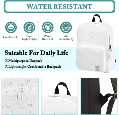 VASCHY Lightweight School Backpack for Women with Sleeve for 14" Laptop