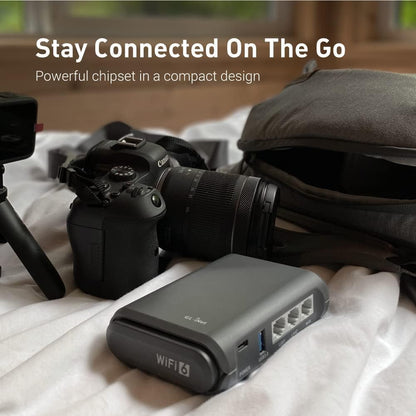 GL.iNet GL-AXT1800 (Slate AX) Portable WiFi Router, Pocket Travel Router, Dual-Band Wi-Fi 6 Long Range Internet Router, VPN Router for Home, Mobile Hotspot Device, Wireless Access Point with Ethernet