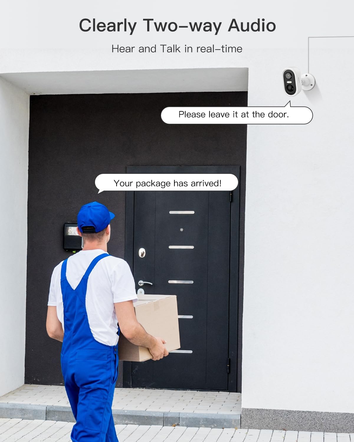 LAXIHUB 2K/3MP Wireless Security Camera Outdoor, Rechargeable Battery Powered, Spotlight/Siren Alarm, IP65 Waterproof, SD/Cloud Storage, 2.4GHz WiFi Only (W2)