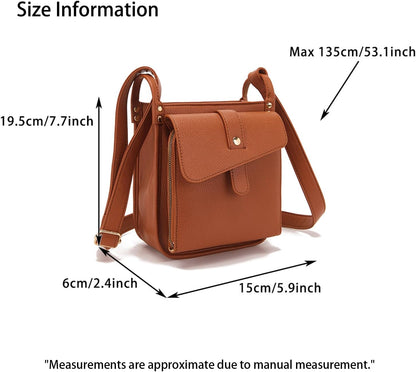 Lexiyat Crossbody Purses for Women Trendy Cell Phone Bag Leather Shoulder Handbags with Card Slots