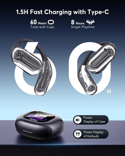 AI Translation Earbuds Language Bluetooth 5.4 Headphones Translator for 144 Languages & Accents Online Translation,Translator Earpiece with Bluetooth & APP for Travel/Business/Learning, Ebony Black