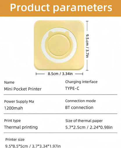 Label Maker - Mini Portable Sticker Printer with 13 Rolls Self-Adhesive Thermal Papers, Labeller Machine for Home Office Study Business Texts Journal, Blue