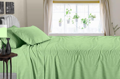 Linen Sheets 100% Egyptian Cotton- Twin-XL Sheet Set 4 Piece- 1000 Thread Count- Fits Upto 18" Deep Pocket- Long Staple Cotton Bedding, Sateen Weave-Light Blue Solid