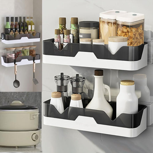 EigPluy 2 Pack Shower Caddy, No Drilling Bathroom Shelves, Shower Shelf, Plastic Shower Baskets,Wall Mounted Shower Caddies for Kitchens and Bathrooms (include 1 Soap Dishes and 4 Hooks) - PuriLite