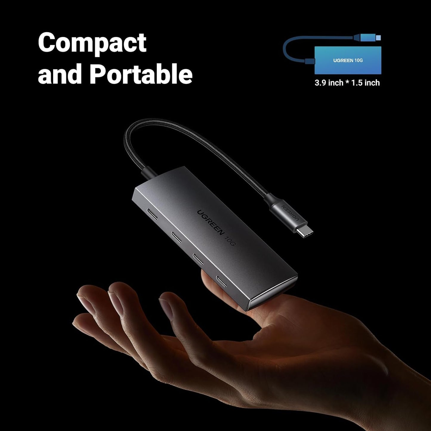 UGREEN USB C Hub 10Gbps, 4 Ports USB C 3.2 Gen 2 Hub USB C Splitter with 4 USB C 3.2 Ports, Type C 3.2 hub Expander, Compatible with MacBook, Chromebook, iOS, Android