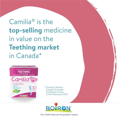 Boiron Camilia Baby Teething Relief Medicine, 30 Count (Pack of 1)