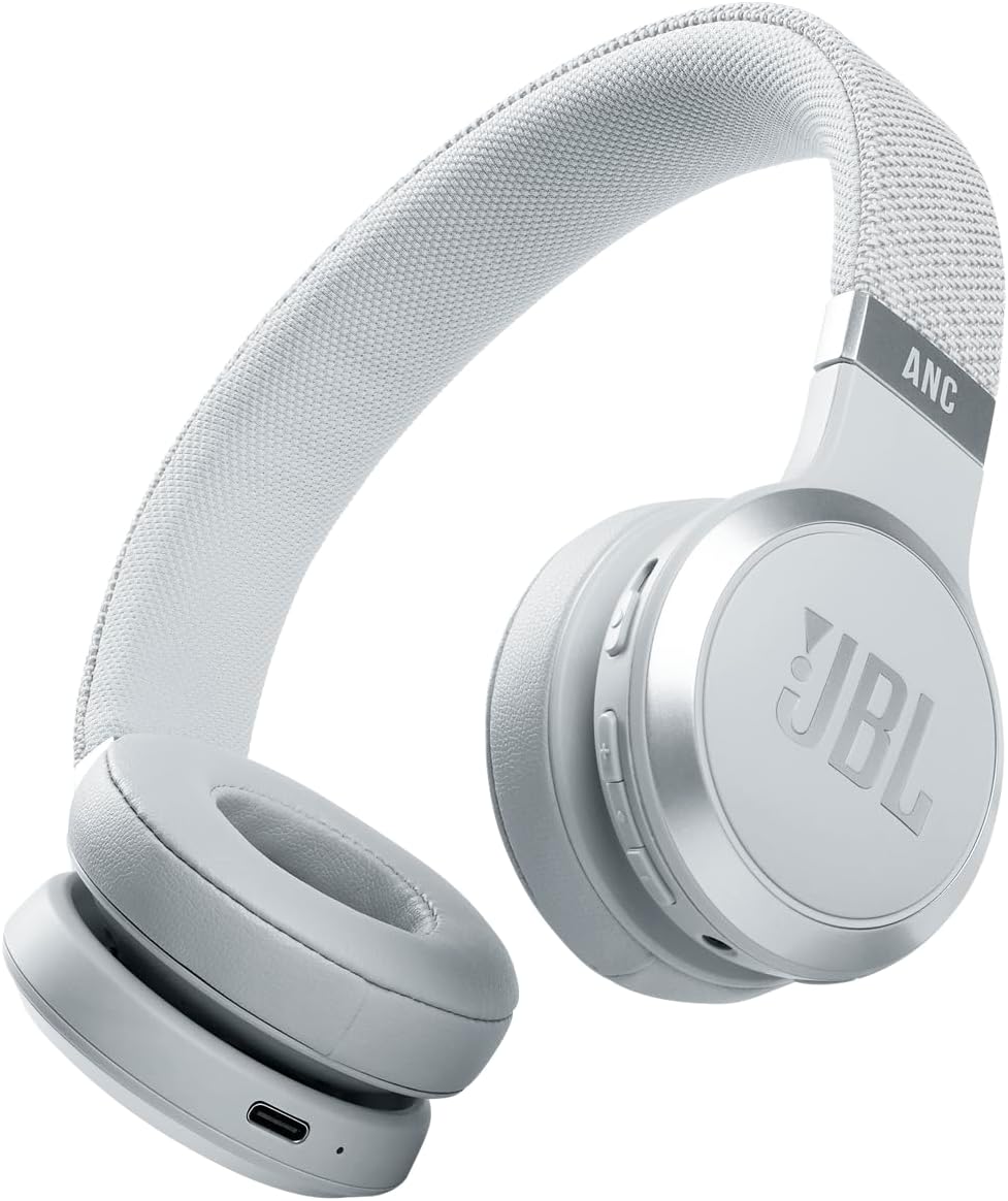 JBL Live 460NC - Wireless On-Ear Noise Cancelling Headphones with Long Battery Life and Voice Assistant Control - Black