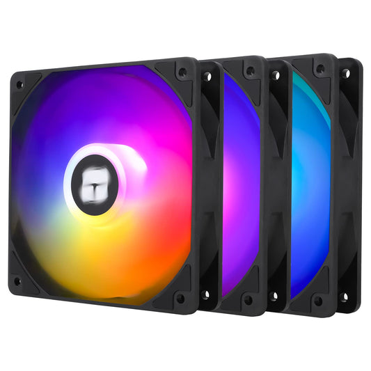Thermalright TL-C12C-S X3 120mm ARGB CPU Case Fan – Silent 4-Pin PWM Cooling Fan with S-FDB Bearing, Up to 1500RPM, 3-Pack - PuriLite