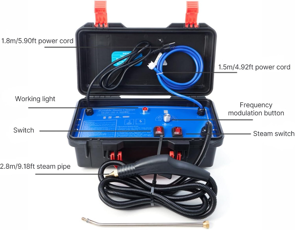 1700W High Pressure Steam Cleaner, Handheld Tankless Steamer