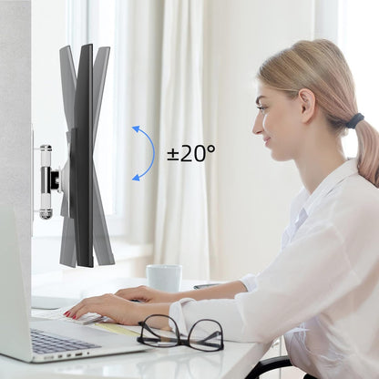 Suptek Full Motion Adjustable TV Wall Mount Rotation, Swivel and Tilt TV Arm Bracket for Most 15-32 inch LED, LCD Monitor and Plasma TVs VESA 75,100,Black (MA2720)