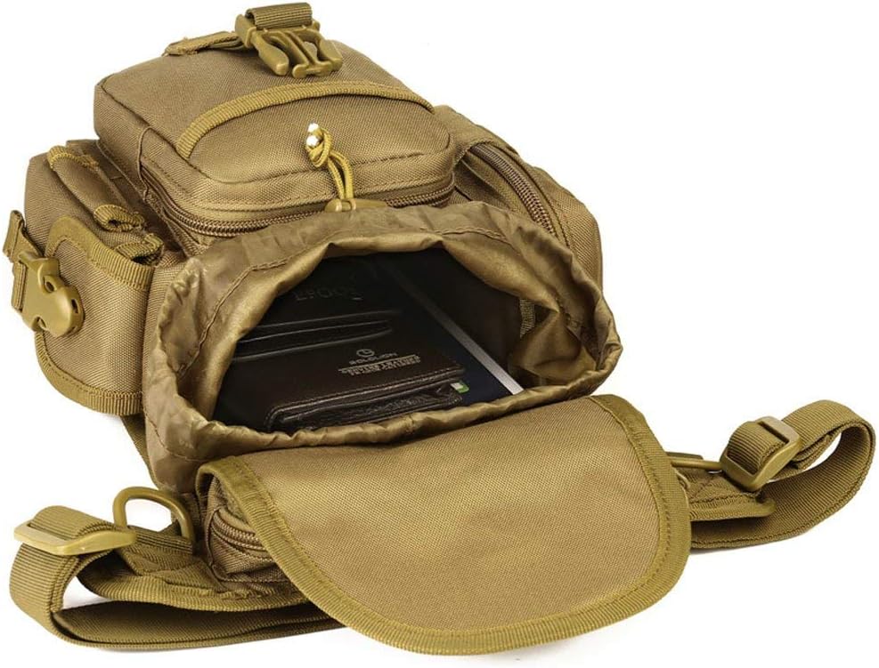 Motorcycle Drop Leg Bag Nylon Waist Pack for Men Women Travel Hiking Tactical Cycling Bike Ride Riding Crossbody Shoulder Fanny Pouch