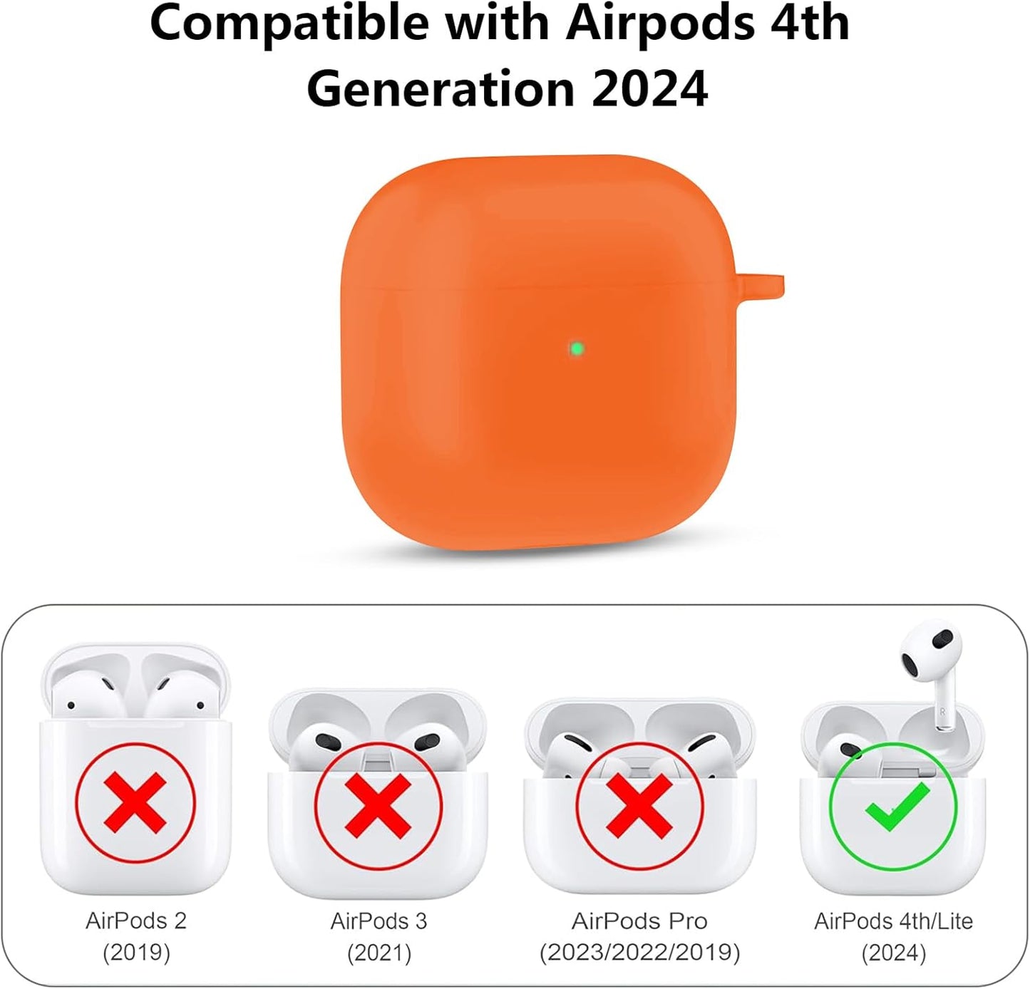 Aircawin for Airpods 4 Case Cover,Shockproof Case for Airpods 4th Generation Case Cover 2024,Premium Silicon Case with Keychain and Cleaing Pen for Airpods 4 Gen, Wireless Earphone Accessories-Blue
