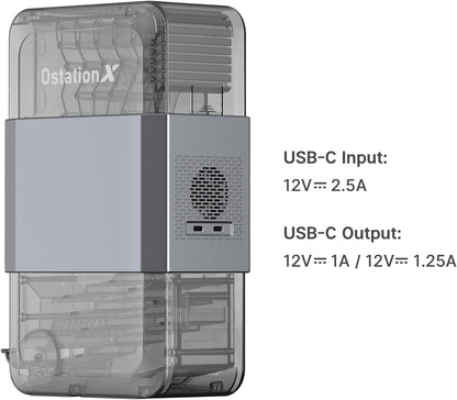 OLIGHT Ostation X 3-in-1 Smart Battery Charger with Charging Testing & Storage, Exclusively for 36 AAA Ni-MH Batteries, No Polarity Check Needed, Bad Battery Detection, App Monitoring (Grey)