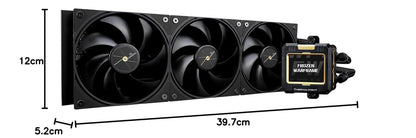 Thermalright FW 360 Black ARGB-360mm AIO CPU Liquid Cooler,IPS LCD Screen with 320 * 240 Resolution,for AM5/Intel LGA1700,‘2.4 inch’Magnet-Absorbent LCD Screen for Images -Black